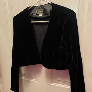 R & K Evening Black Velvet Jacket